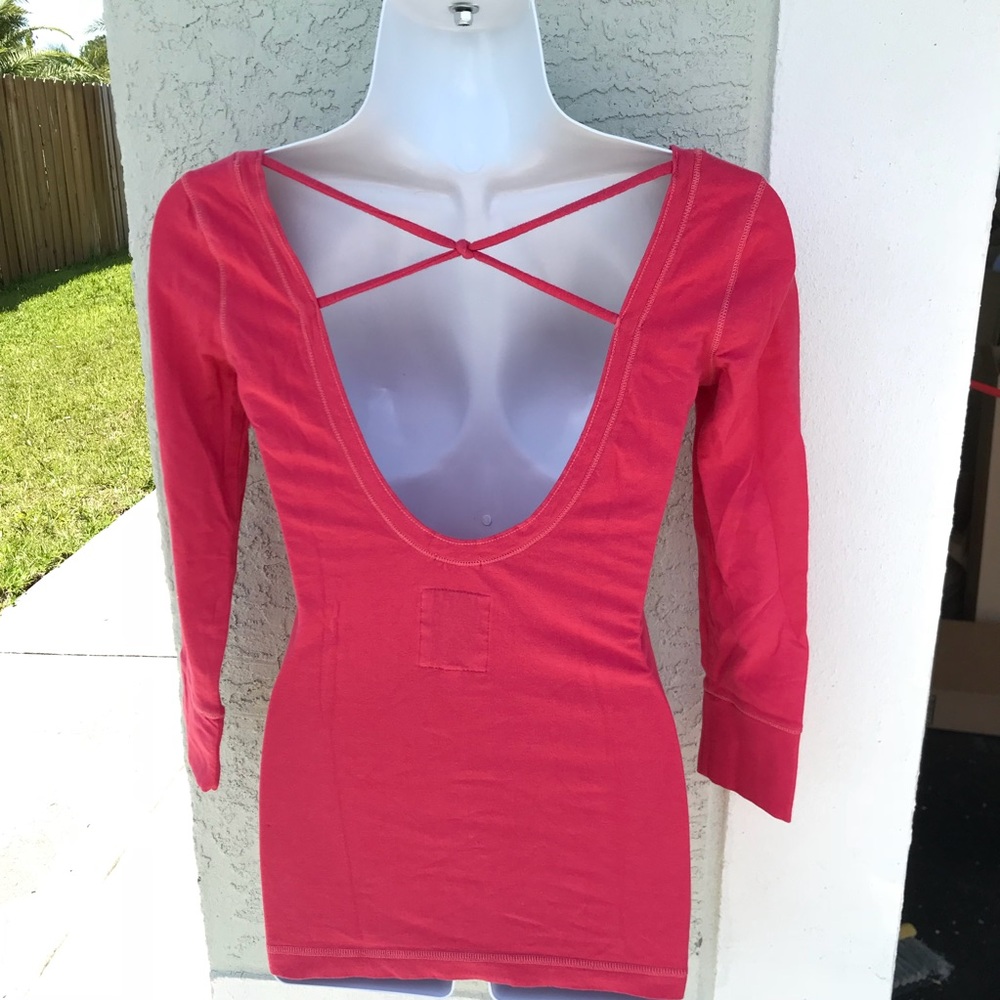 💥 3/4 Sleeve Open Back Tee